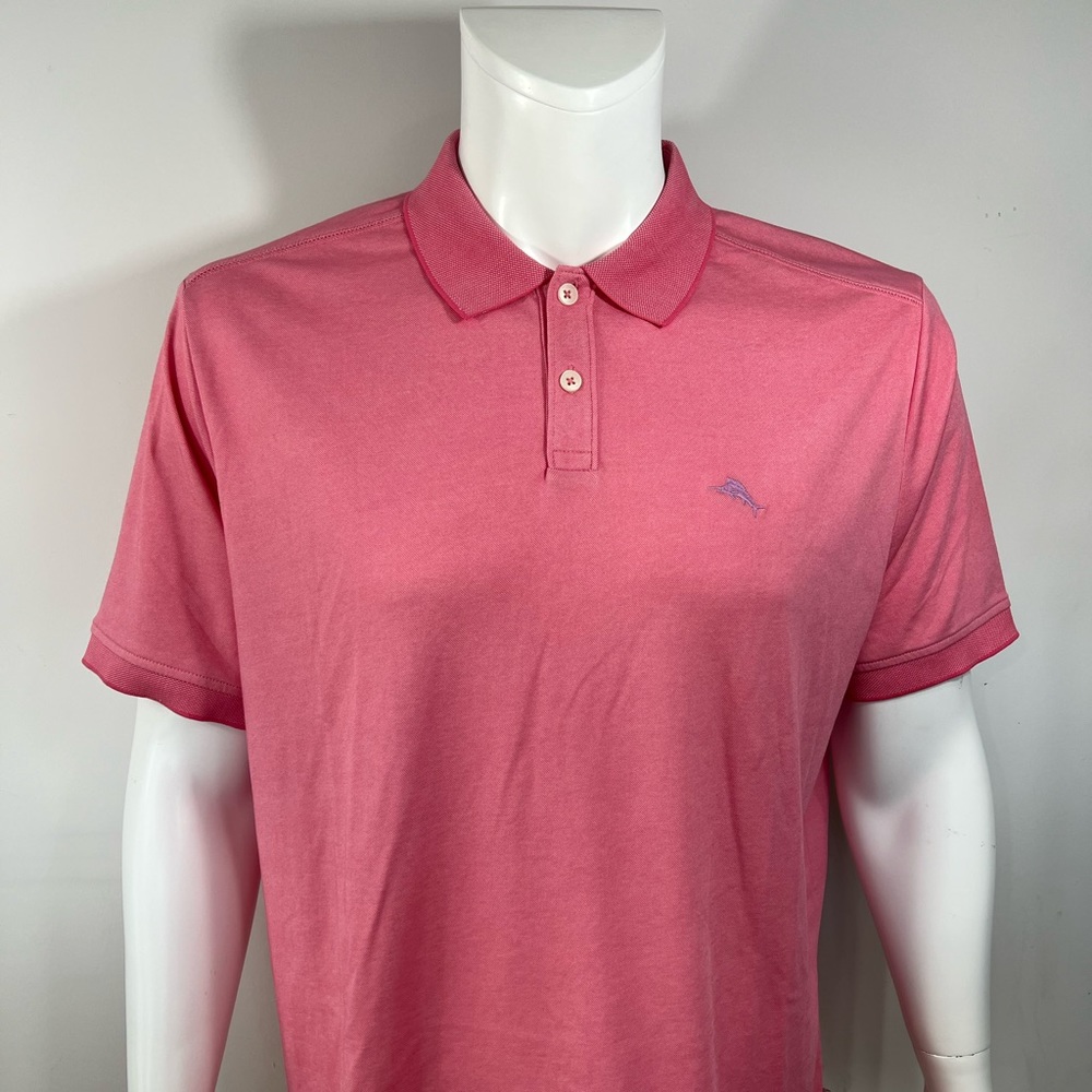 TOMMY BAHAMA POLO SHIRT, “PINK CONFETTI”COLOR, SIZE EXTRA LARGE (XL)